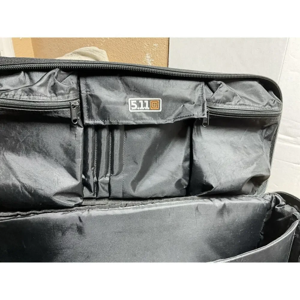5.11 Patrol Ready Tactical Bag Large Travel Pockets Zippers Black Shoulder Strap